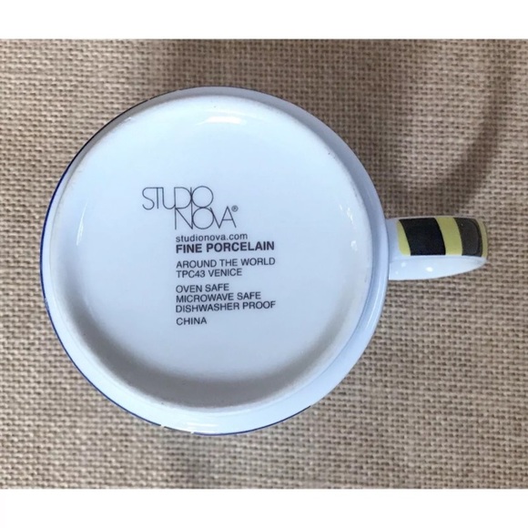 Vintage Studio Nova Around The World Venice Stacking Coffee Mug Cup Coastal - Picture 6 of 6